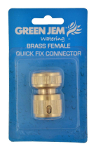 Green Jem Brass Female Quick Fix Connector
